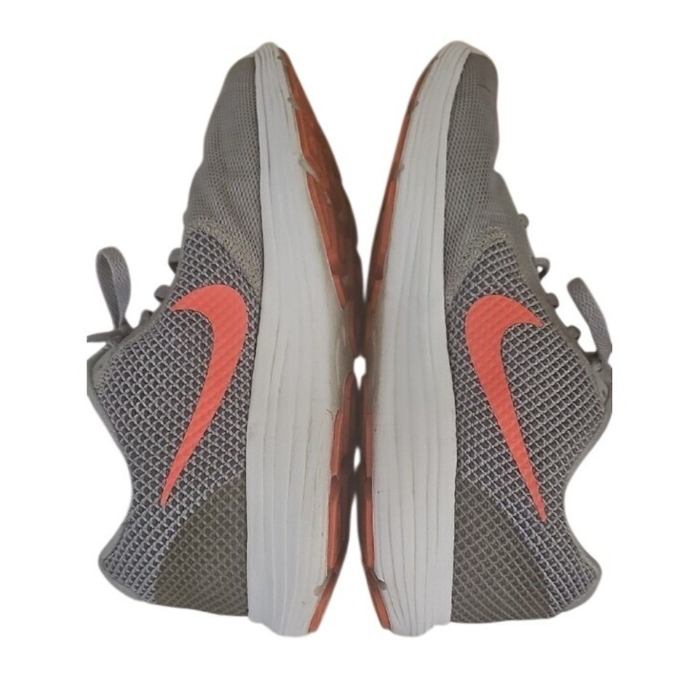 Nike Revolution 3 Women Running Shoes Wolf Grey Hyper Orange 8.5 819303 002 Gym - Picture 5 of 9
